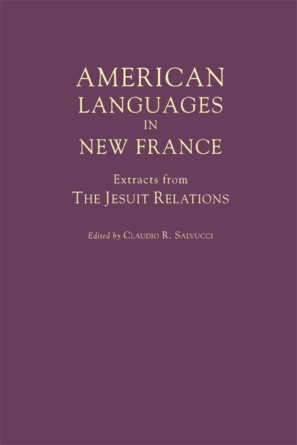 American Languages in New France