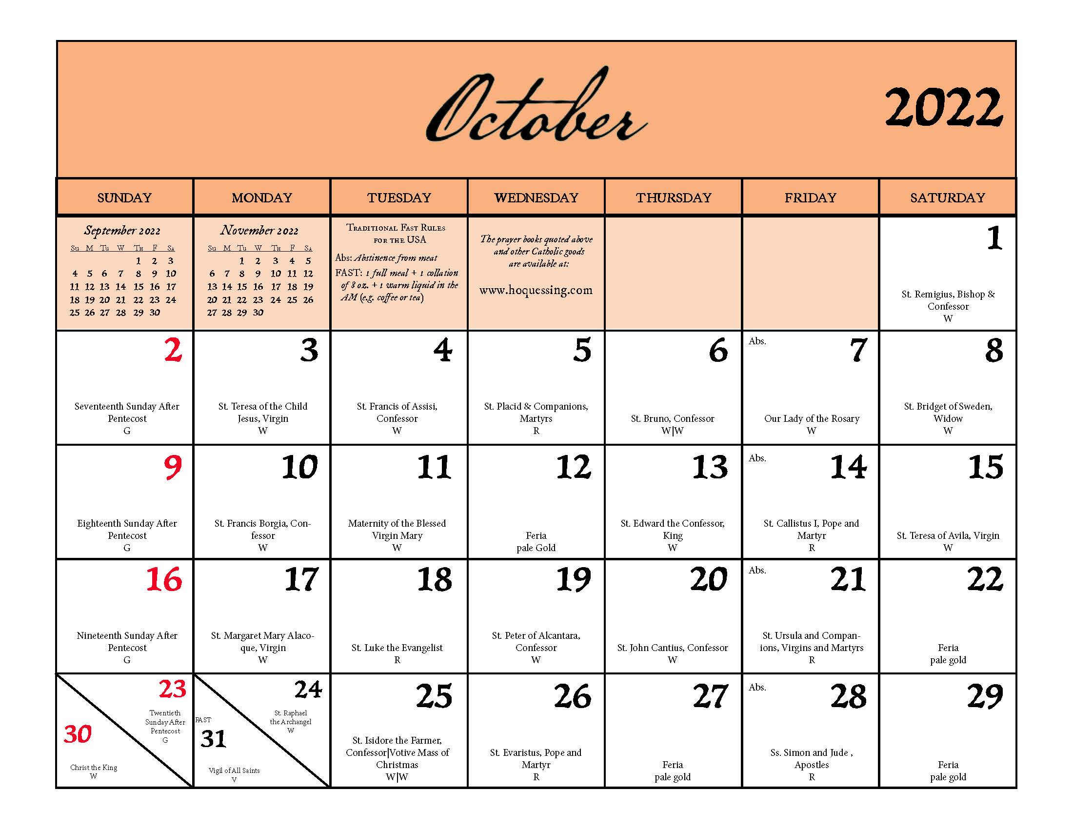 Ancilla Press 2022 Calendar